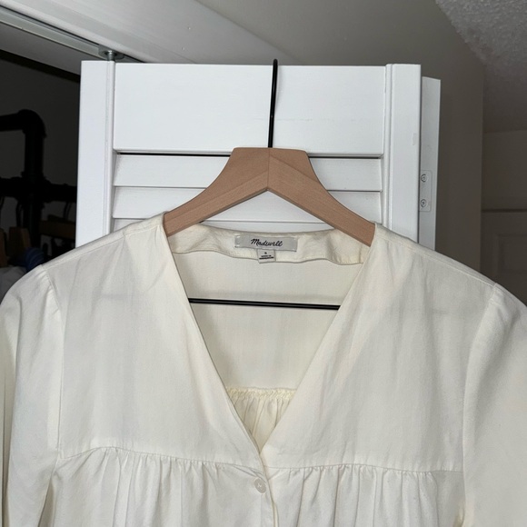 Madewell ‘Veranda Bell-Sleeve Shirt’ in Pure White - Picture 3 of 10